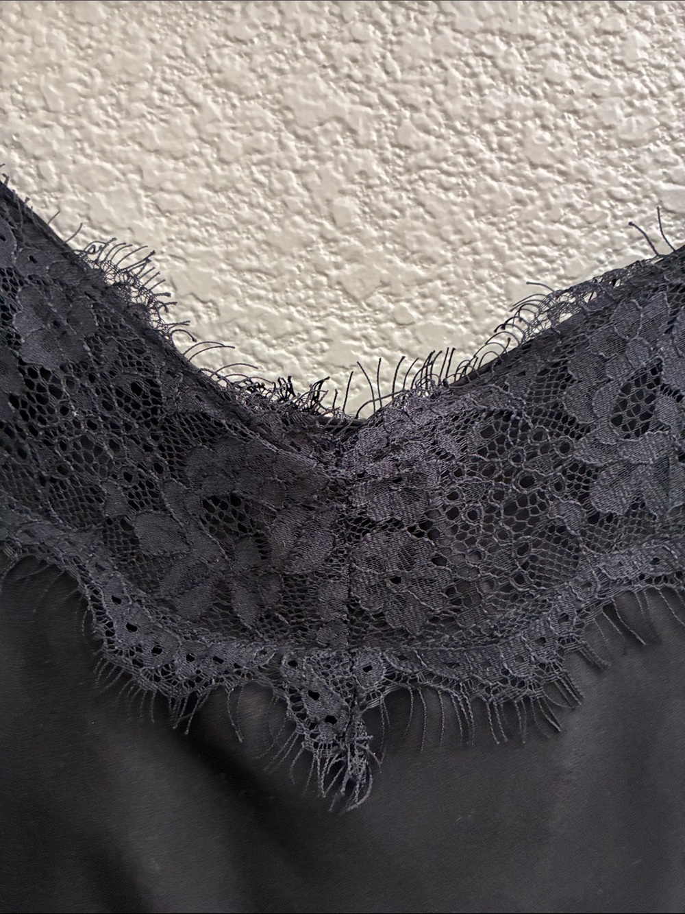 Rebecca Minkoff Black Lace-Trim Slip Midi Dress - Picture 2 of 5